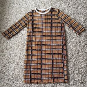 Zara Multicolor Plaid Women Dress Size Medium